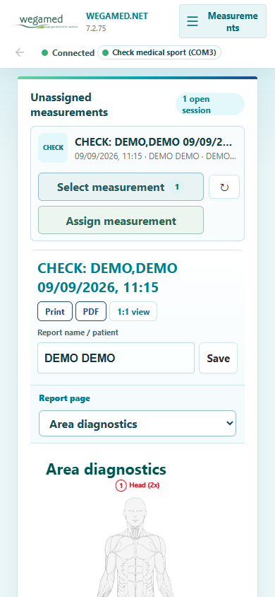 wegamed.net 7.2.75 home screen on a smartphone