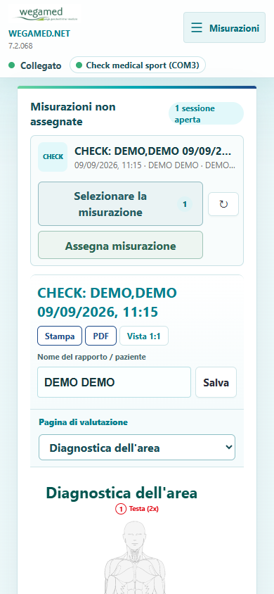 Nuovo wegamed.net 7.2.068 Avvia visualizzazione sullo smartphone